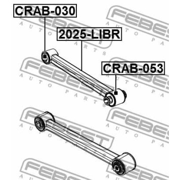 Подвеска рычага независимой подвески колеса FEBEST CRAB-053-3