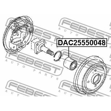 Подшипник ступицы задний NISSAN NOTE E12 2012- <b>FEBEST DAC25550048</b>-2