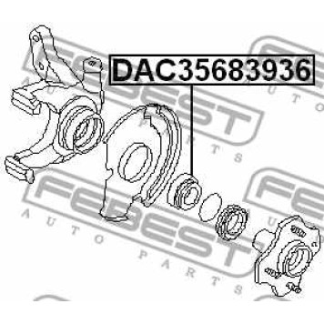 Подшипник ступицы колеса FEBEST DAC35683936-3