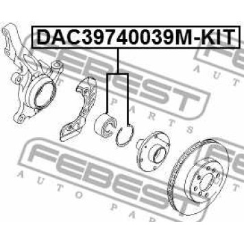 Подшипник ступицы передний FORD TRANSIT CONNECT (TC7) 2002-2013 <b>FEBEST DAC39740039M-KIT</b>-2
