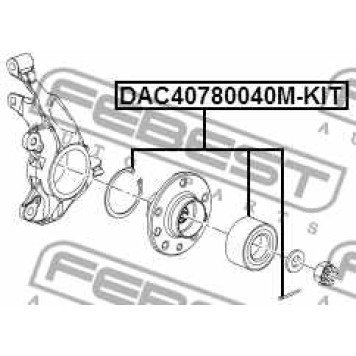 Подшипник ступицы колеса FEBEST DAC40780040M-KIT-3