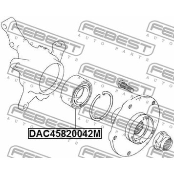Подшипник ступицы колеса FEBEST DAC45820042M-3