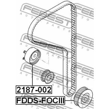 Ременный шкив коленвала FEBEST FDDS-FOCIII-3