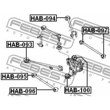 Подвеска рычага независимой подвески колеса FEBEST HAB-095-3