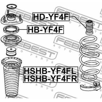 Подшипник опоры стойки амортизатора FEBEST HB-YF4F-3
