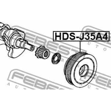 Шкив коленвала HONDA ACCORD CF3/CF4/CF5/CL1/CL3 1998-2002 <b>FEBEST HDS-J35A4</b>-1