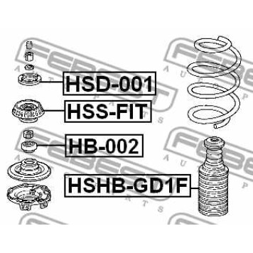 Подвеска амортизатора FEBEST HSD-001-3