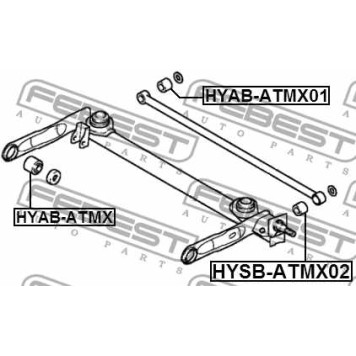 Подвеска рычага независимой подвески колеса FEBEST HYAB-ATMX01-3