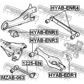 Подвеска рычага независимой подвески колеса FEBEST HYAB-ENR4-3