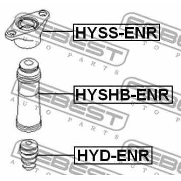 Подвеска амортизатора FEBEST HYSS-ENR-3
