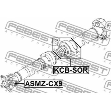 Подшипник, промежуточный подшипник карданного вала FEBEST KCB-SOR-3