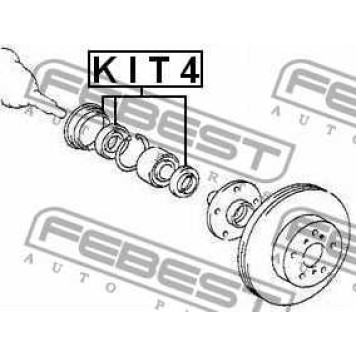 Сальник ступицы колеса FEBEST KIT4-3