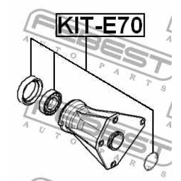 Подшипник приводного вала FEBEST KIT-E70-3
