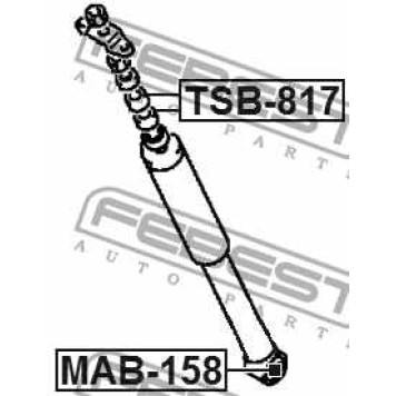 Втулка, амортизатор FEBEST MAB-158-3