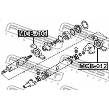 Подшипник, промежуточный подшипник карданного вала FEBEST MCB-005-3