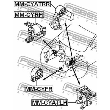 Подвеска двигателя FEBEST MM-CYATRR-3