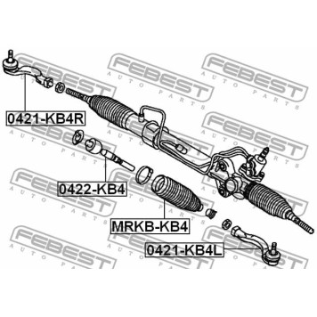 Пыльник рулевого управления FEBEST MRKB-KB4-3