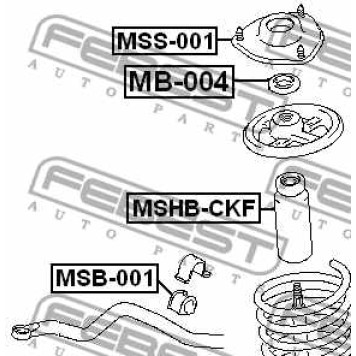 Втулка переднего стабилизатора d18 FEBEST MSB-001-1