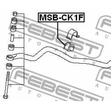 Втулка переднего стабилизатора d18 FEBEST MSB-CK1F-1
