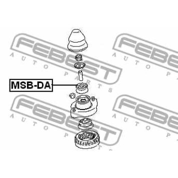 Втулка заднего амортизатора FEBEST MSB-DA-1