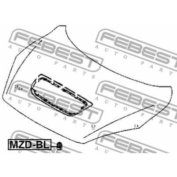 Отбойник капота MAZDA 6 GG 2002-2008 <b>FEBEST MZD-BL</b>-1