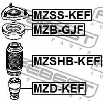 Опора переднего амортизатора MAZDA CX-5 KE 2011- <b>FEBEST MZSS-KEF</b>-1
