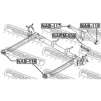 Подвеска рычага независимой подвески колеса FEBEST NAB-118-3