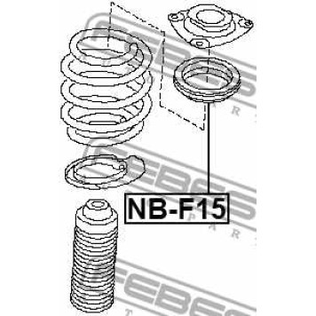 Подшипник опоры стойки амортизатора FEBEST NB-F15-3