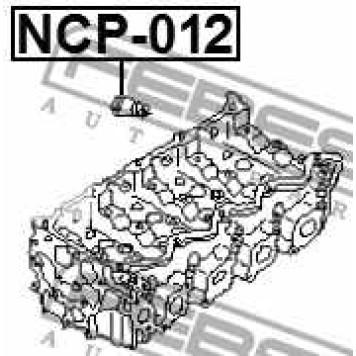 Кольцо уплотн топл форсунки NISSAN ALMERA UK MAKE N16E 2000.02-2006.11 <b>FEBEST NCP-012</b>-1