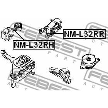 Опора двигателя задняя NISSAN MURANO Z51 2007-2014 <b>FEBEST NM-L32RR</b>-1