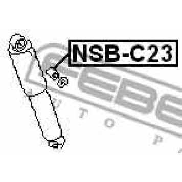 Дистанционная труба, амортизатор FEBEST NSB-C23-3