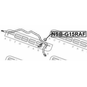 Втулка стабилизатора передняя NISSAN ALMERA G15RA 2012- <b>FEBEST NSB-G15RAF</b>-1