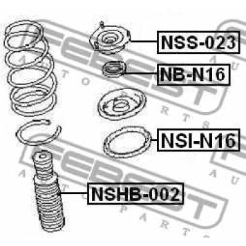 Пыльник амортизатора FEBEST NSHB-002-3
