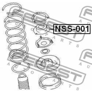 Подвеска амортизатора FEBEST NSS-001-3