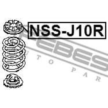 Проставка задн пружины верхняя NISSAN QASHQAI J10E 2006.12-2013.12 <b>FEBEST NSS-J10R</b>-1