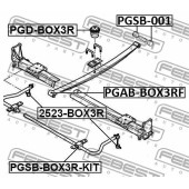 Сайлентблок задн рессоры передний CITROEN JUMPER III 2006- <b>FEBEST PGAB-BOX3RF</b>