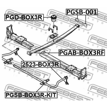 Сайлентблок задн рессоры передний CITROEN JUMPER III 2006- <b>FEBEST PGAB-BOX3RF</b>
