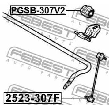 Опора стабилизатора FEBEST PGSB-307FV2-3