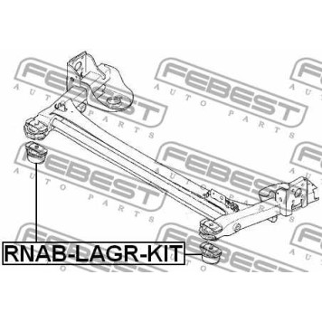 Втулка балки моста FEBEST RNAB-LAGR-KIT-3