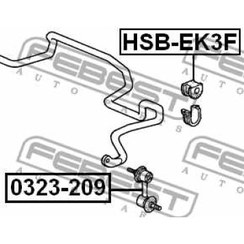 Опора стабилизатора FEBEST RNSB-LOGF-1