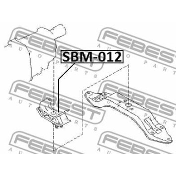 Опора двигателя задняя SUBARU FORESTER S13 2012- <b>FEBEST SBM-012</b>-1