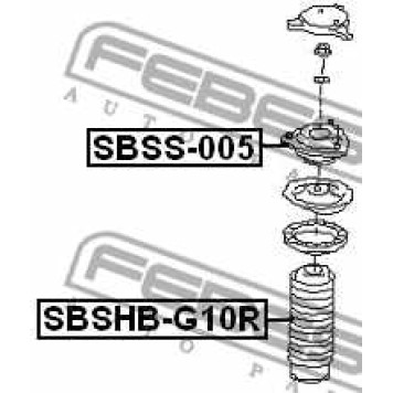 Пыльник заднего амортизатора FEBEST SBSHB-G10R-1
