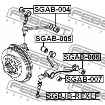 Подвеска рычага независимой подвески колеса FEBEST SGAB-006-3