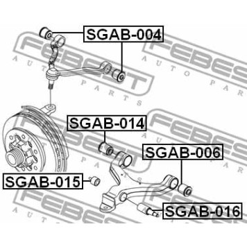 Подвеска рычага независимой подвески колеса FEBEST SGAB-016-3