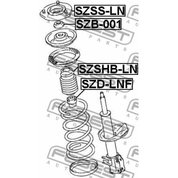 Подшипник опоры стойки амортизатора FEBEST SZB-001-3