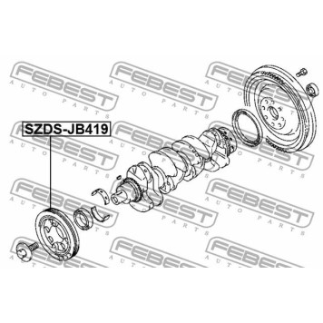 Шкив коленвала SUZUKI GRAND VITARA/ESCUDO JB416/JB420/JB627 2006-2014 <b>FEBEST SZDS-JB419</b>-2