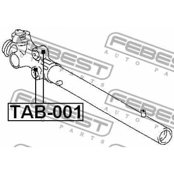 Сайлентблок рулевой рейки FEBEST TAB-001-1