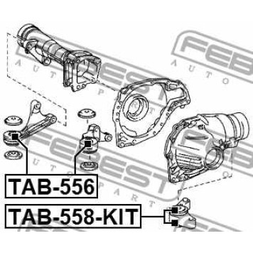 Опора, дифференциал FEBEST TAB-558-KIT-3