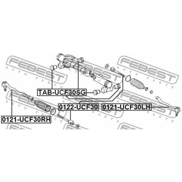 Подвеска рулевого управления FEBEST TAB-UCF30SG-3