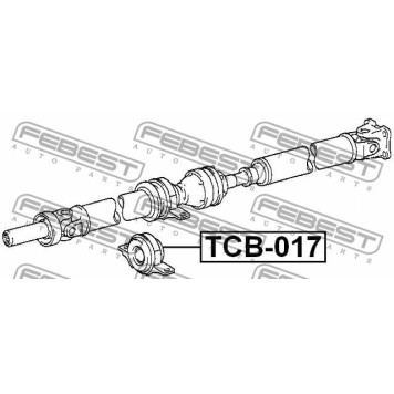 Подшипник, промежуточный подшипник карданного вала FEBEST TCB-017-3